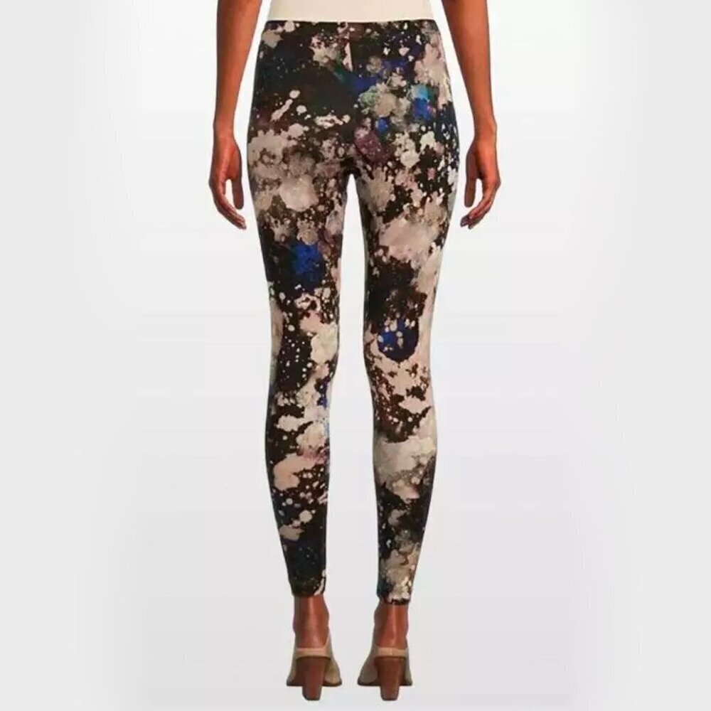 Bryn Walker Size XXS 2XS Blue Black Galaxy Knit Jersey Pull-On Basic Leggings - Picture 2 of 7
